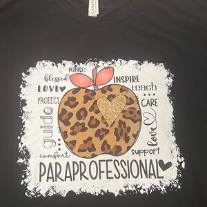 Black Paraprofessional Graphic T-Shirt size L